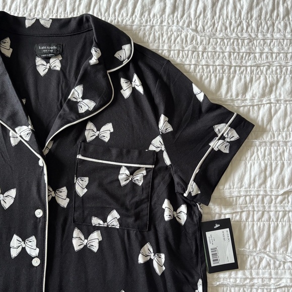 Kate Spade Women’s Black Bow Pajamas - Picture 4 of 7